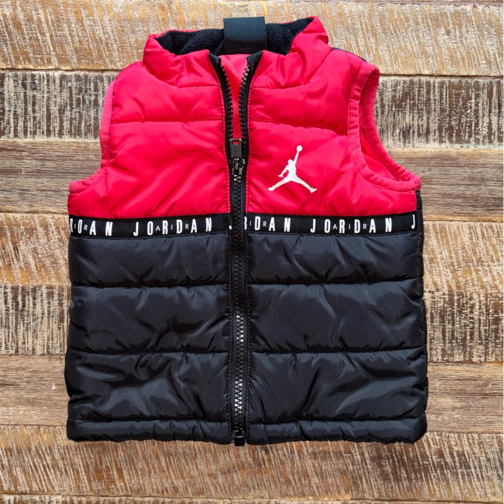 Jordan Baby Red and Black Puffer Vest